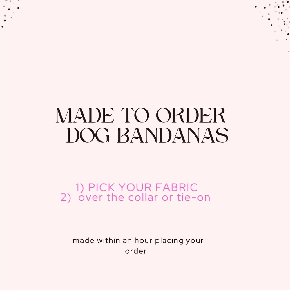 Customizable Dog Bandanas